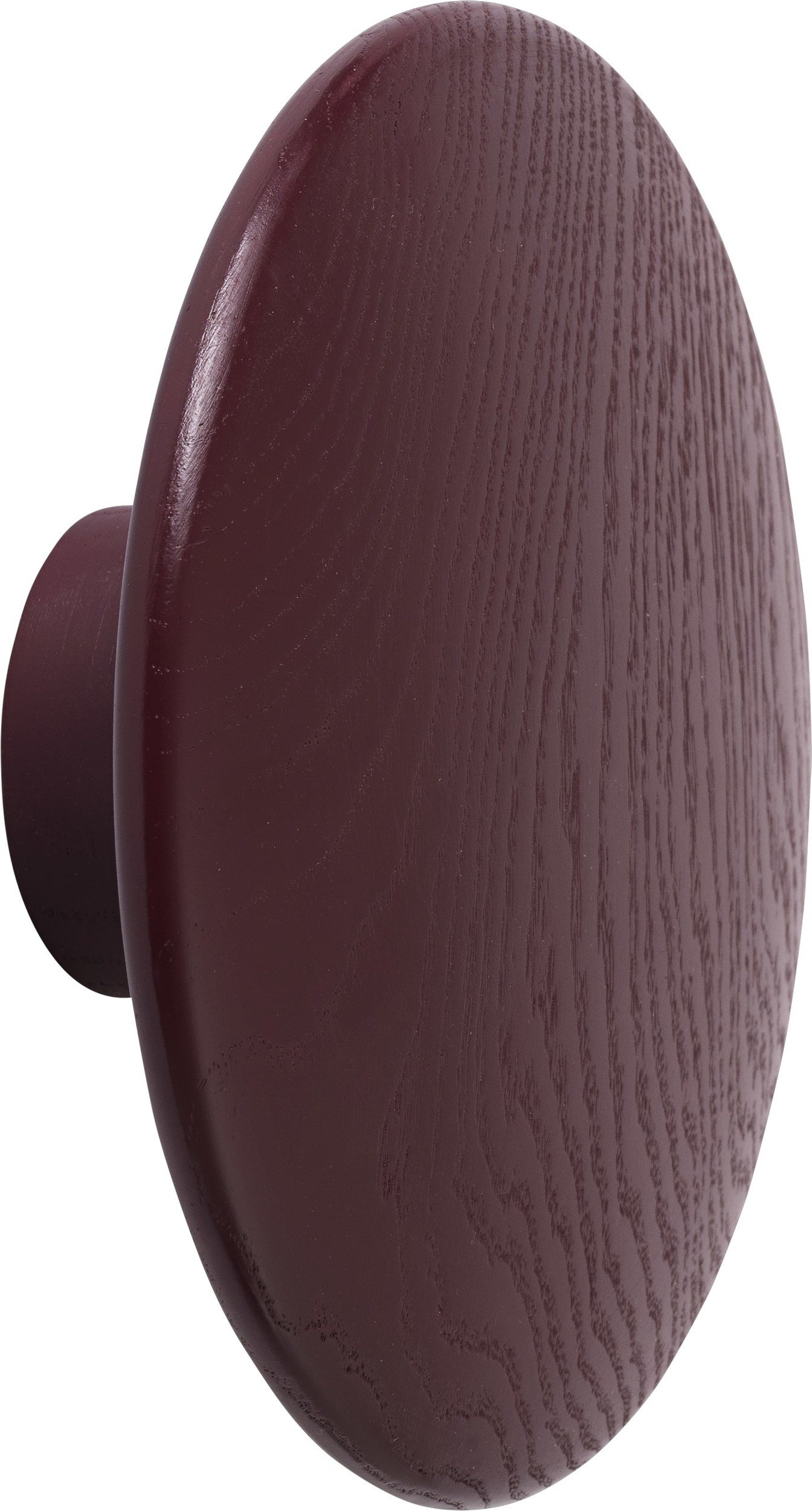 Haczyk ścienny Dots Wood 17 cm burgundowy