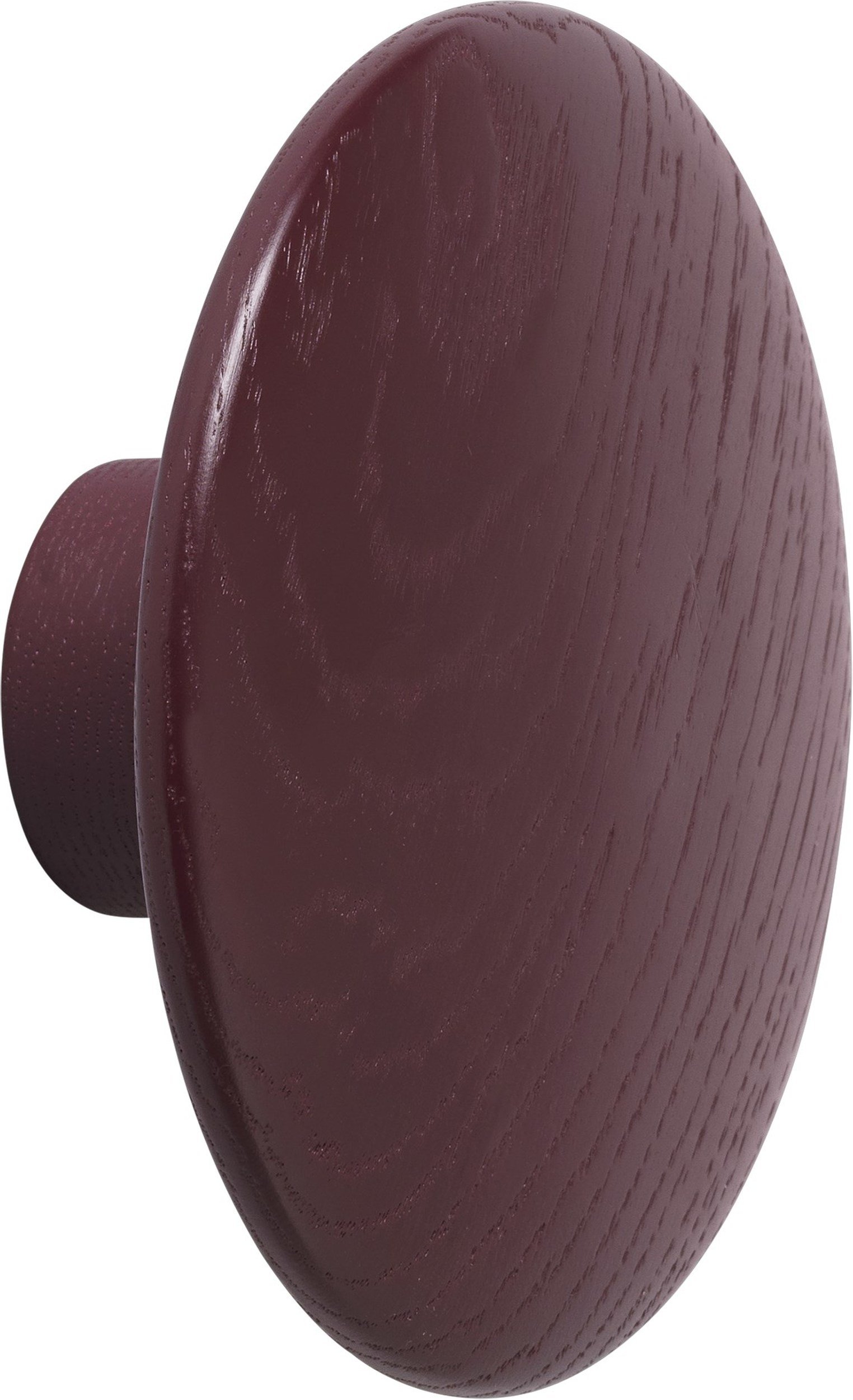 Haczyk ścienny Dots Wood 6,5 cm burgundowy