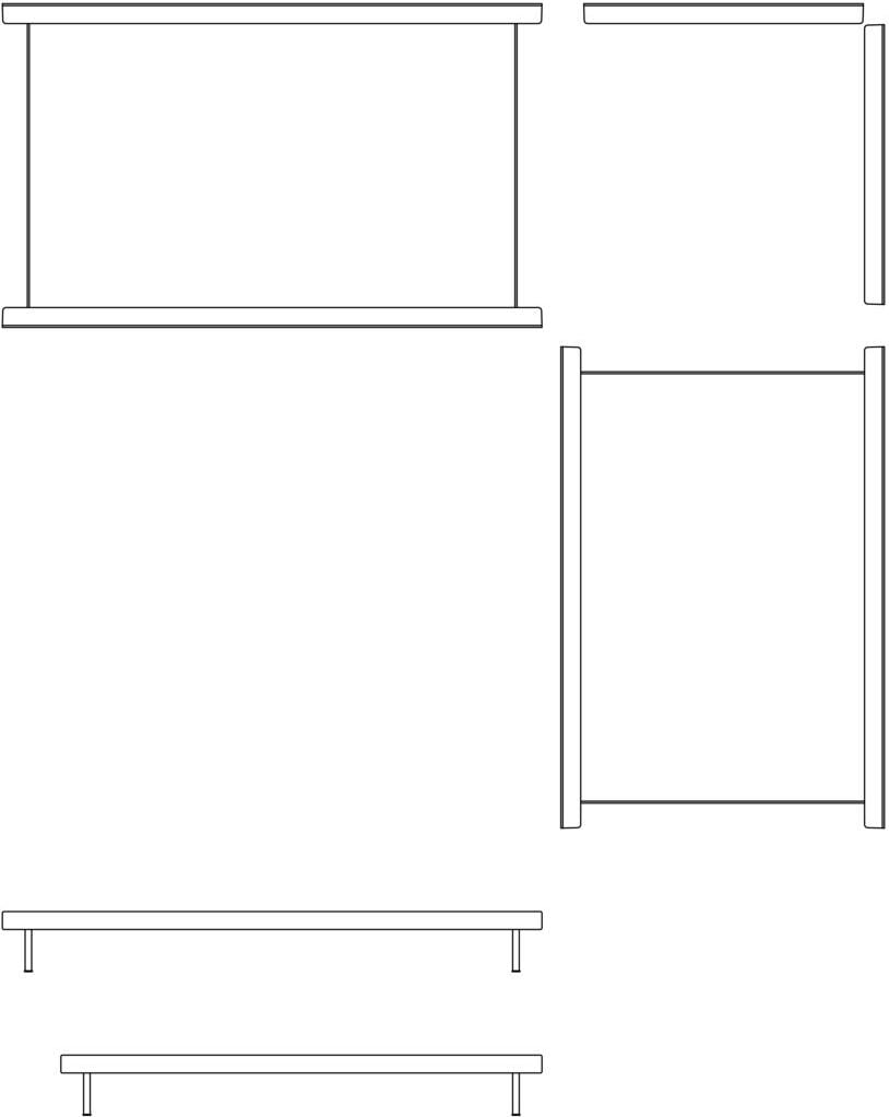 In Situ Corner Frame Configuraton 2 Rahmen für modulares Sofa
