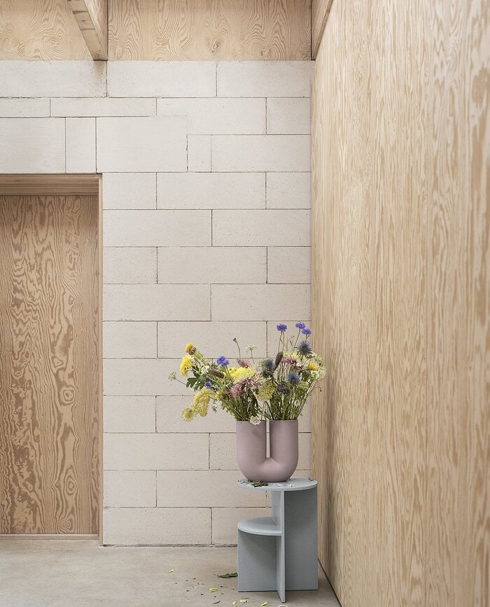 Jarrón Kink, 26 cm, granate