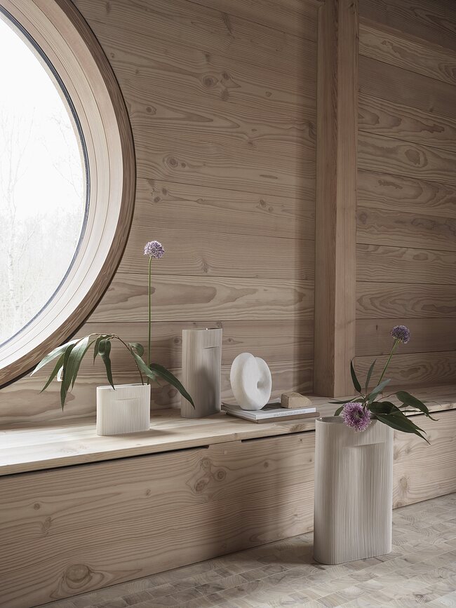 Jarrón Ridge, terracota, 16,5 cm