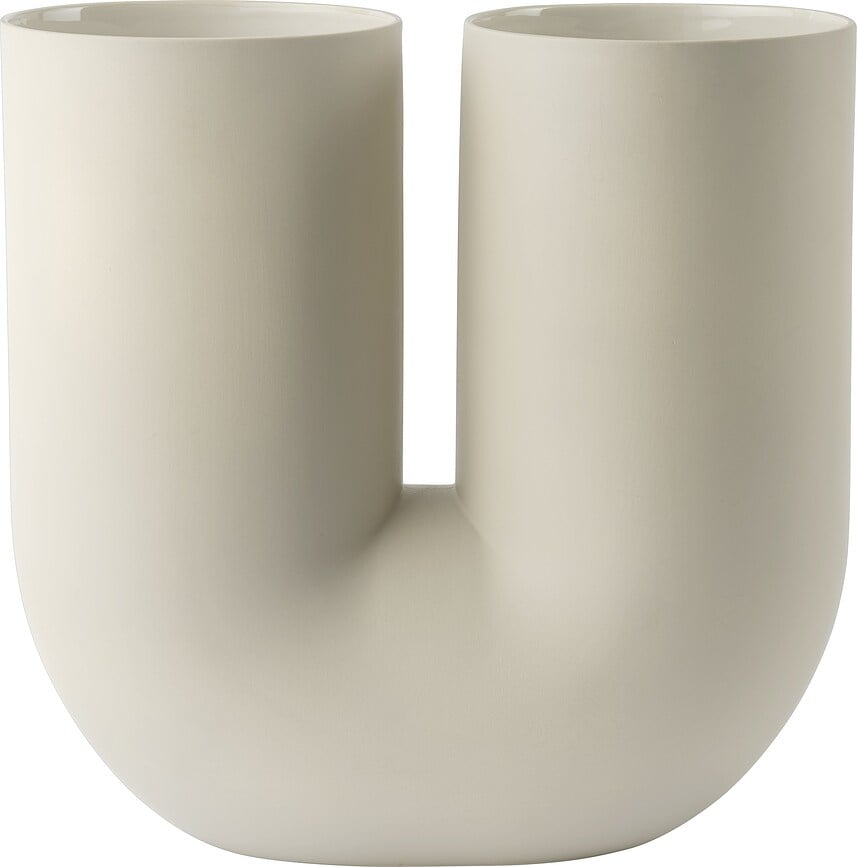 Kink Vase 39 cm sandfarbig