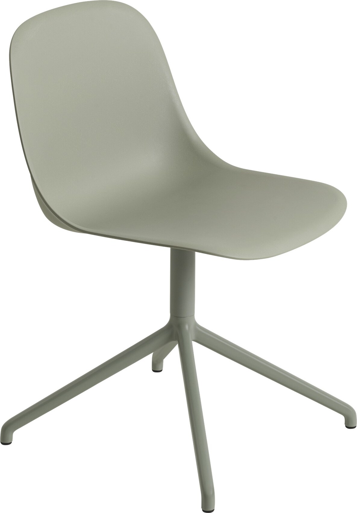 Krzesło Fiber Swivel szarozielone na aluminiowych nogach