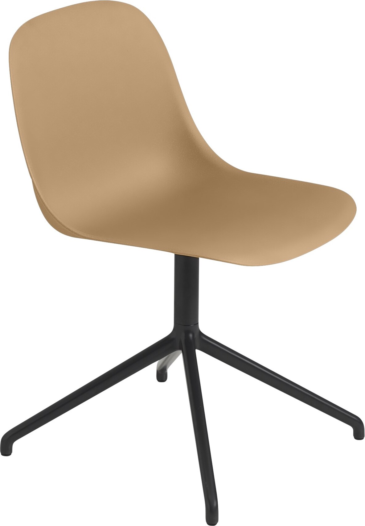 Krzesło obrotowe Fiber Swivel ochra na aluminiowych nogach