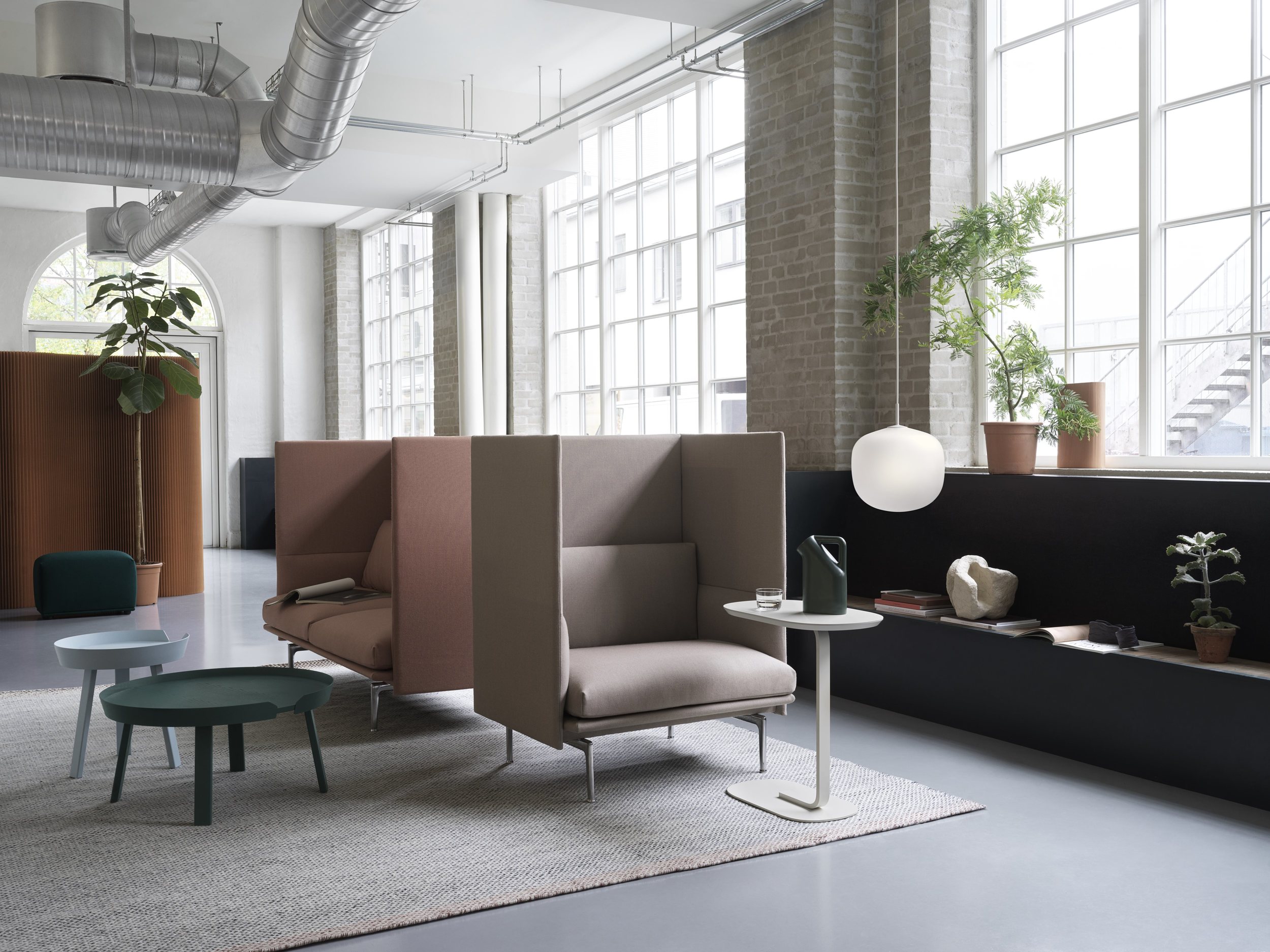 ★ MUUTO★ Horn Rimmed YLAB16 C13 MUY16C13 Lampa wisząca Rime Muuto - szara, średnica 18 cm - Pufa Design