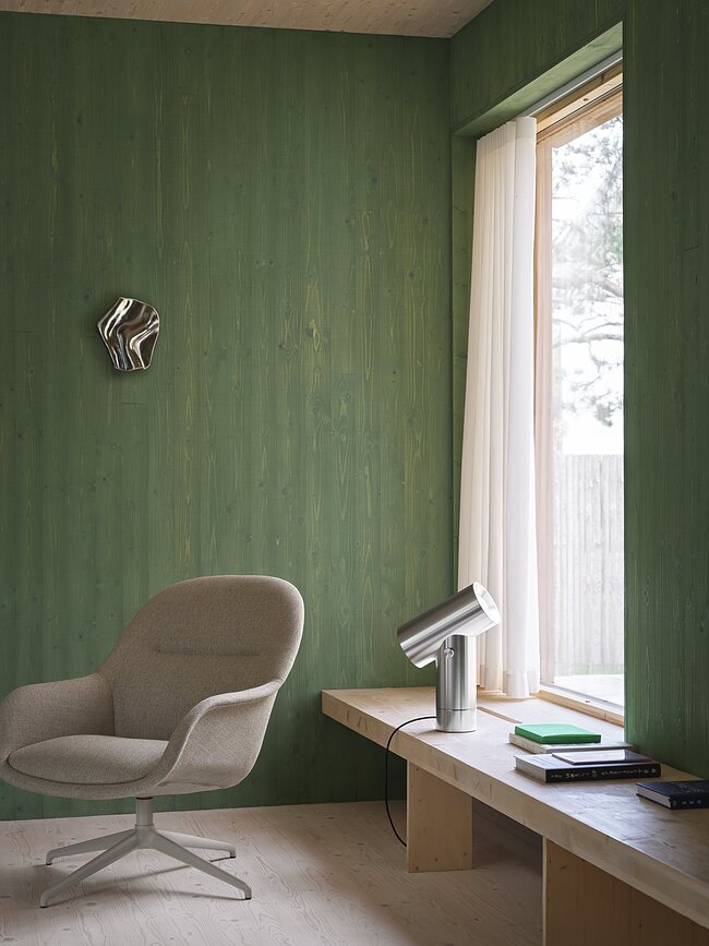 Lámpara de Mesa Beam, modelo L, plateada