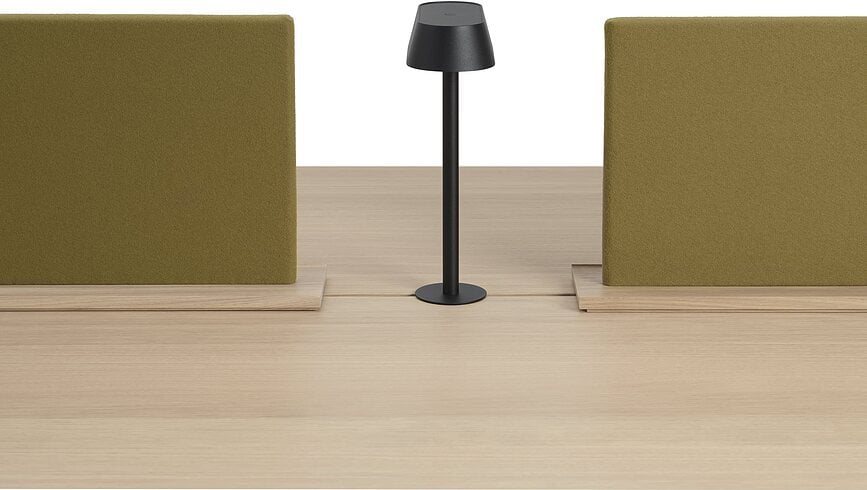 Lámpara de pinza Linear, gris, para escritorio