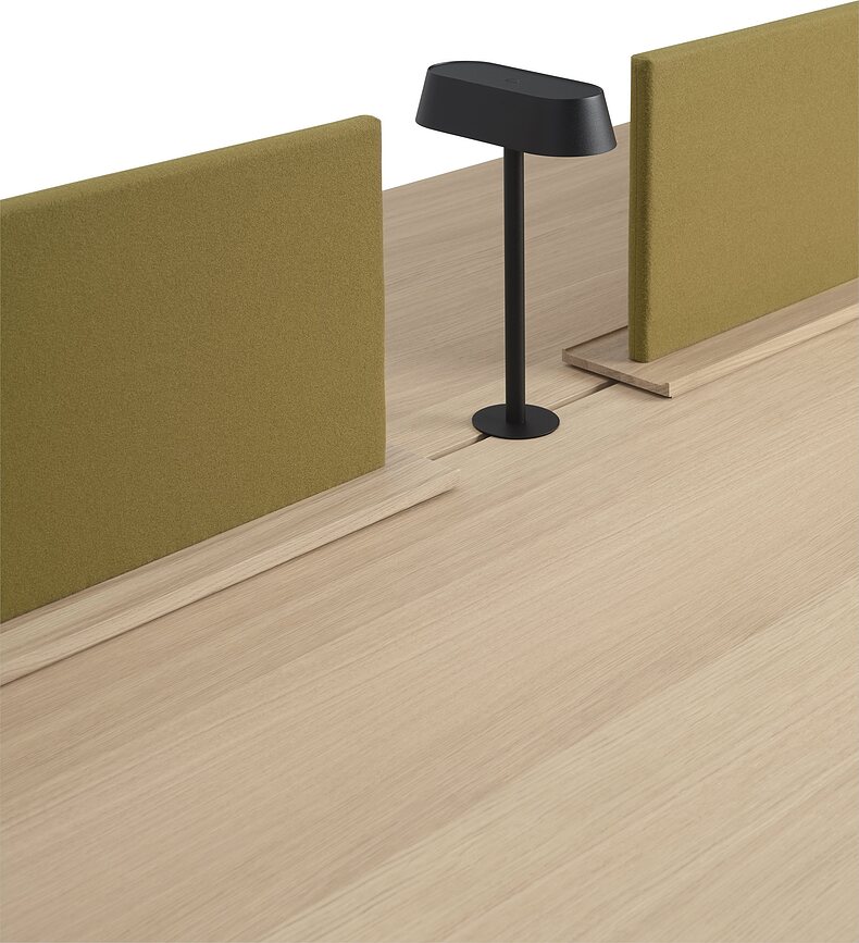 Lámpara de pinza Linear, gris, para escritorio