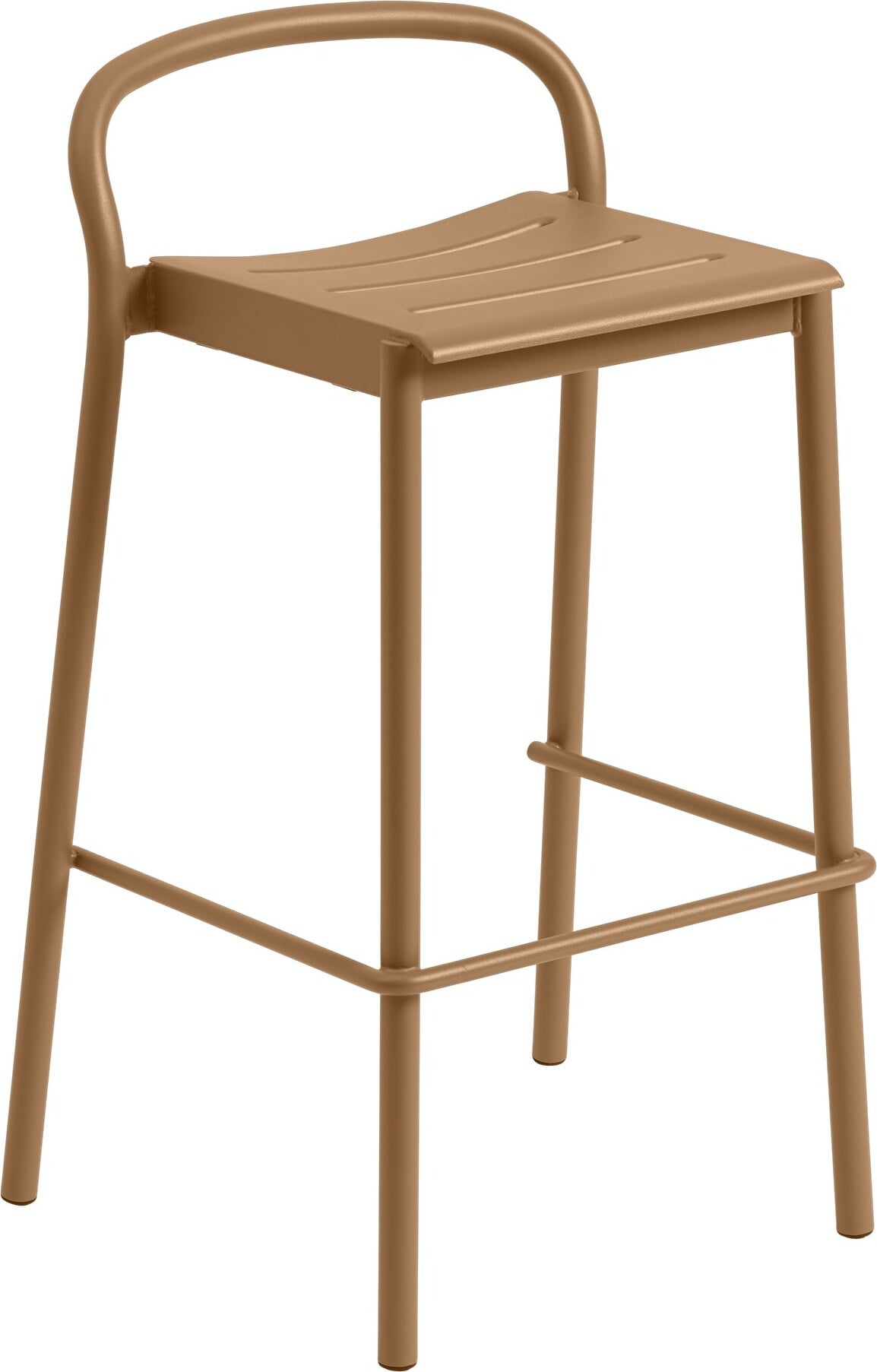 Linear Barhocker 75 cm orangefarben