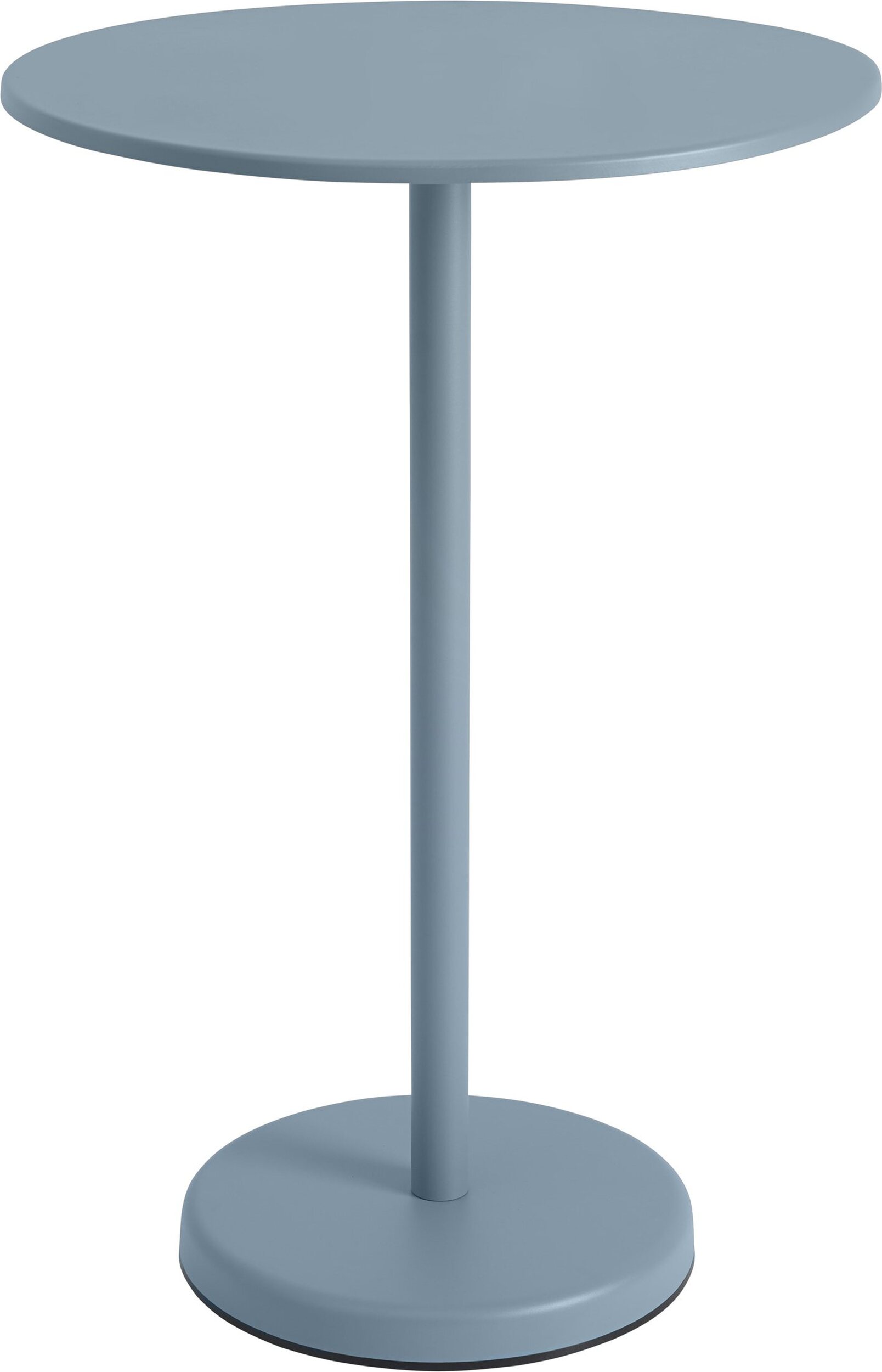 Linear Couchtisch rund 70 x 105 cm, gedämpftes Blau