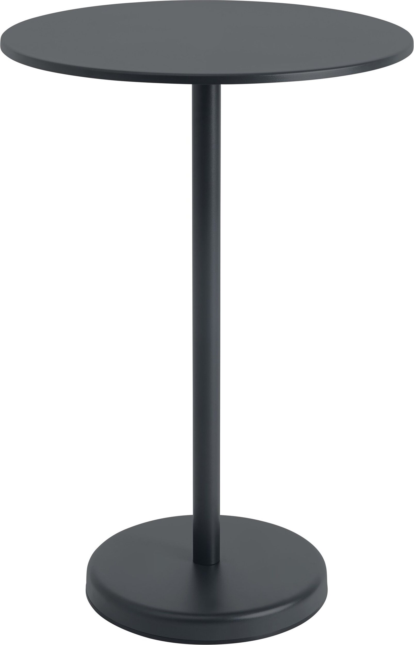 Linear Couchtisch rund 70 x 105 cm, schwarz