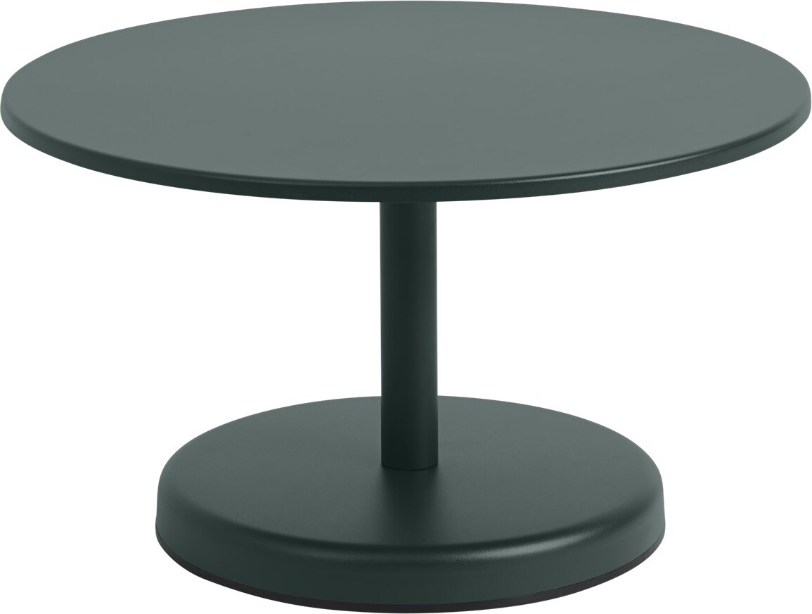 Linear Couchtisch rund 70 x 40 cm, dunkelgrün