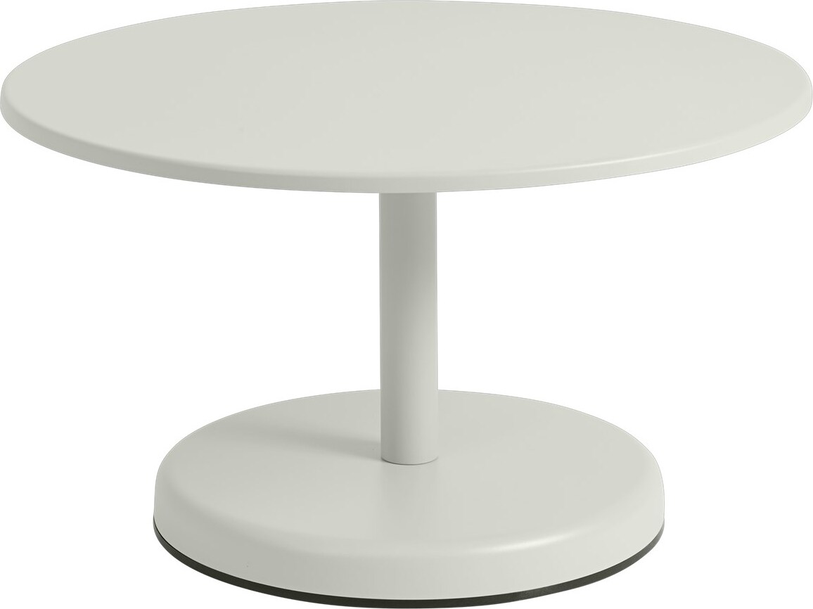 Linear Couchtisch rund 70 x 40 cm, grau