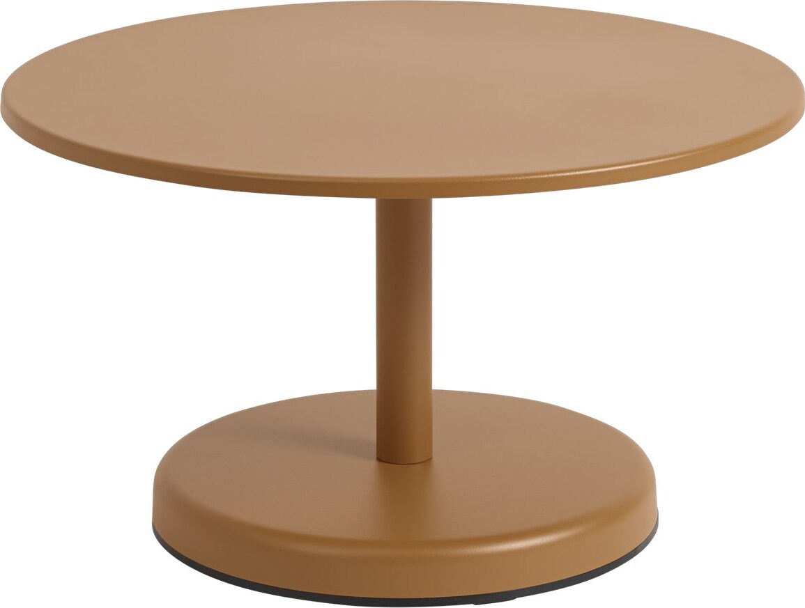 Linear Couchtisch rund 70 x 40 cm, orange