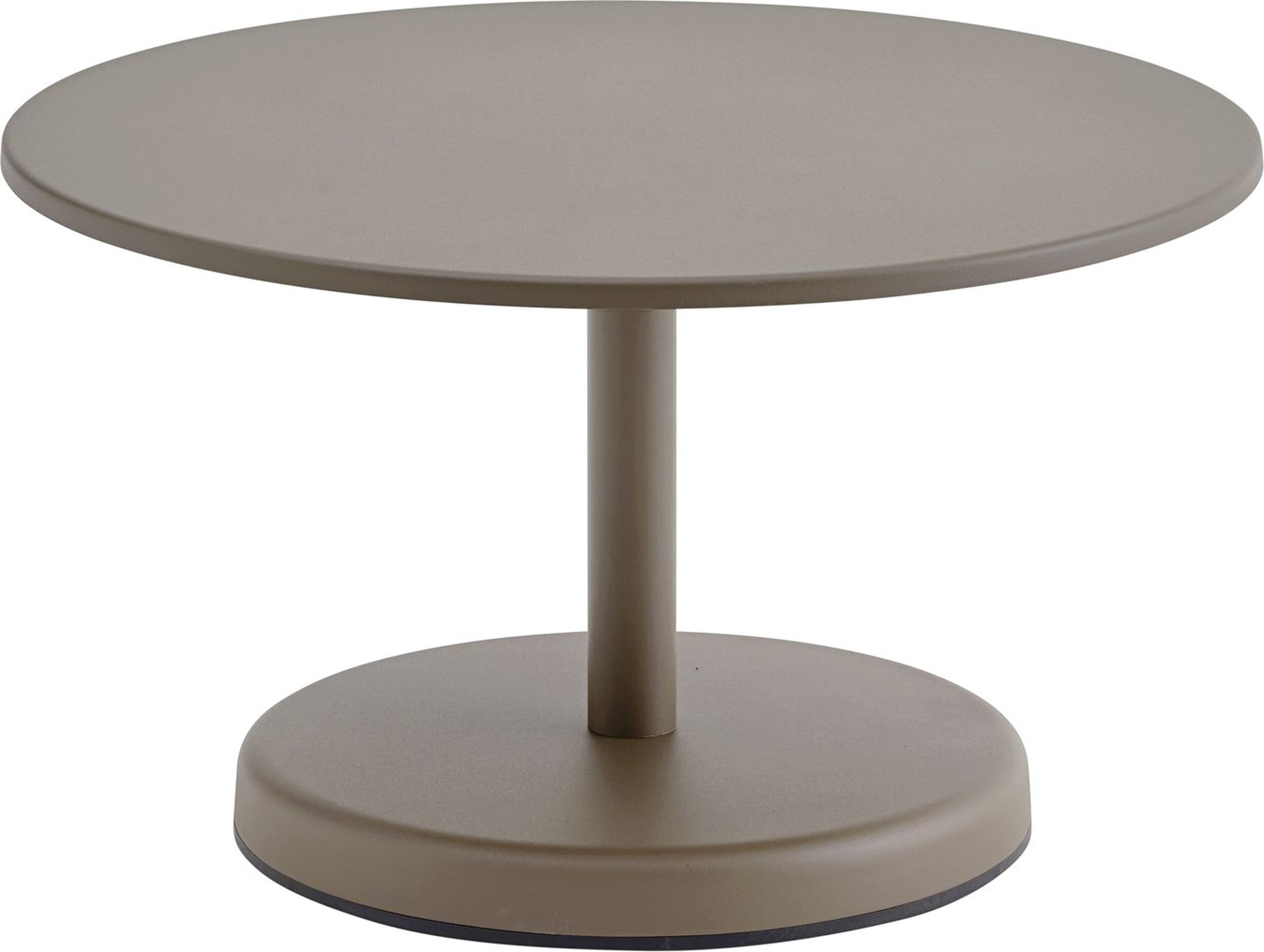 Linear Couchtisch rund 70 x 40 cm, Taupe