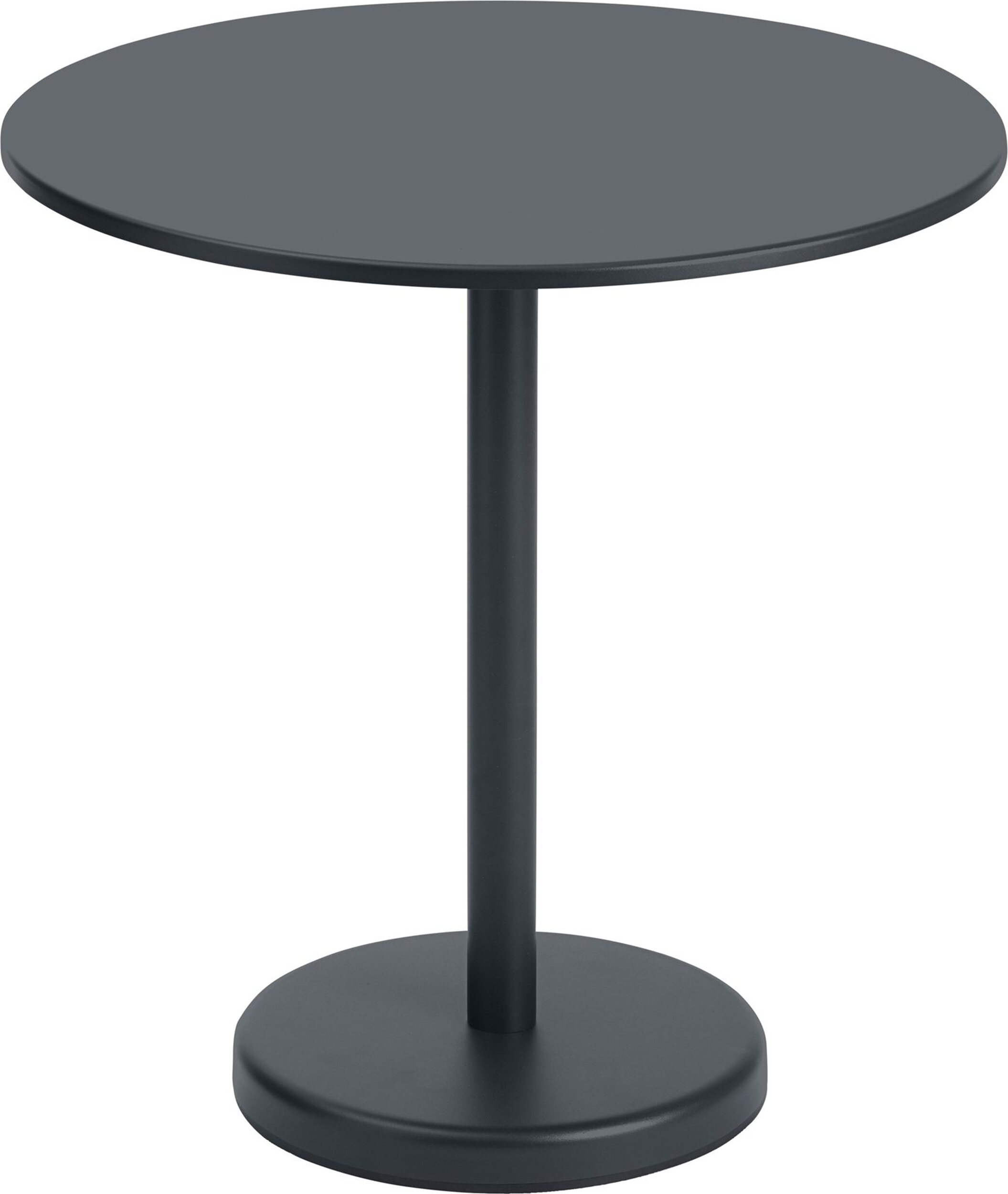 Linear Couchtisch rund 70 x 73 cm, schwarz