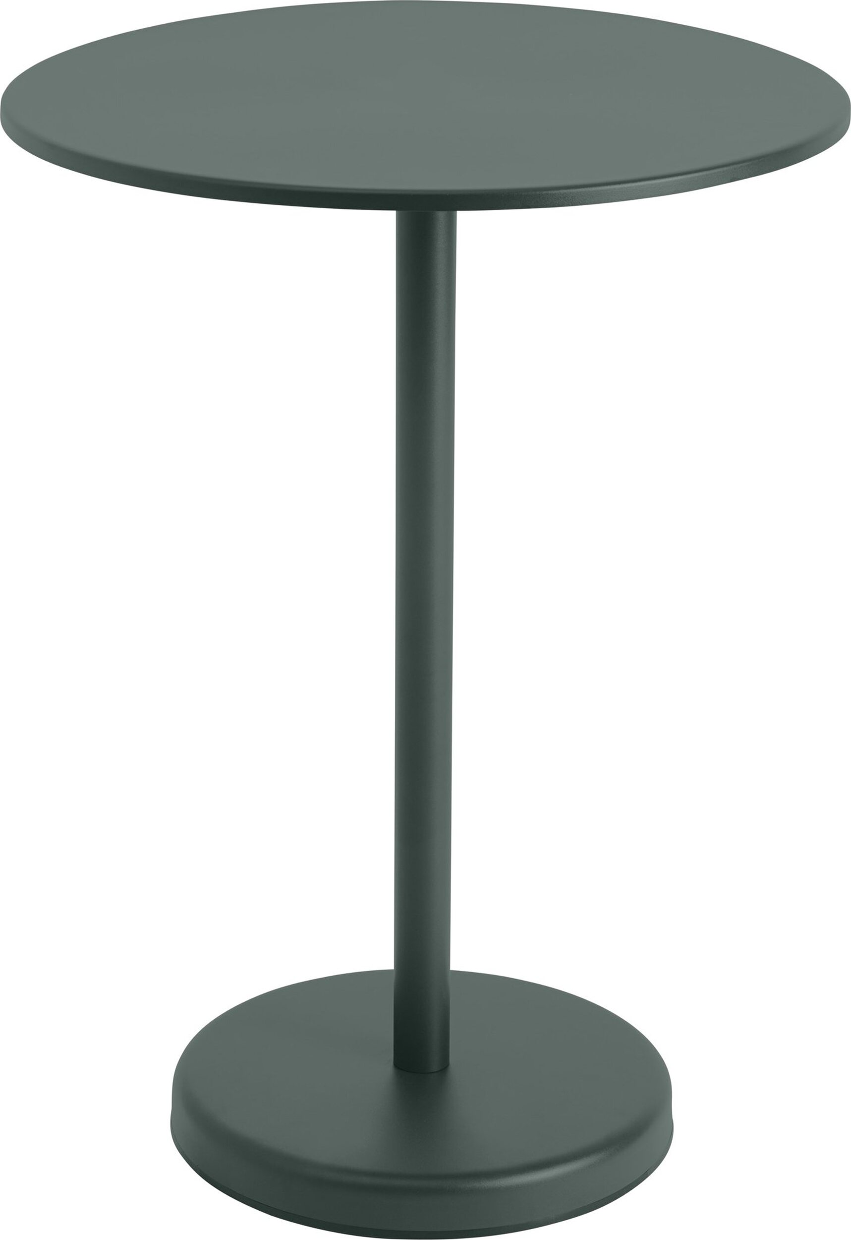 Linear Couchtisch rund 70 x 95 cm, dunkelgrün