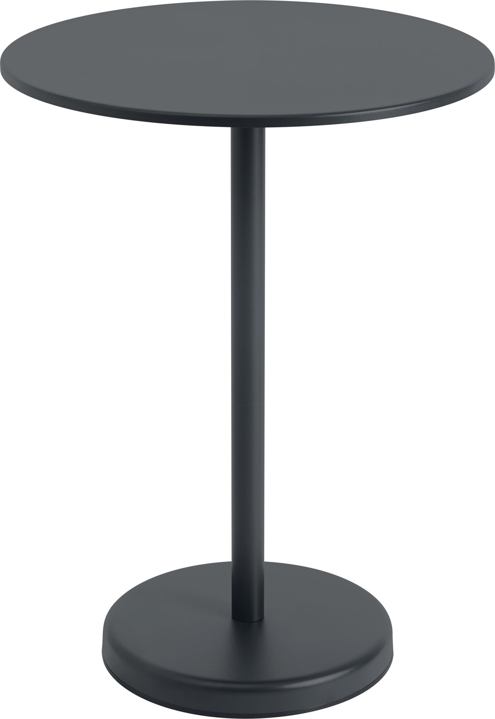 Linear Couchtisch rund 70 x 95 cm, schwarz