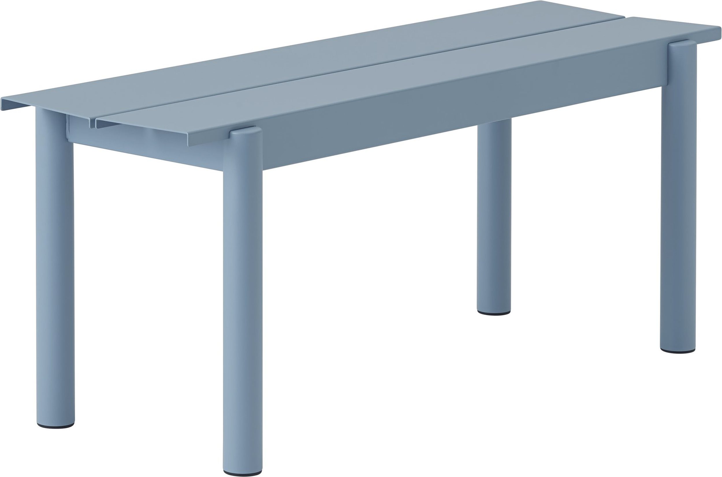 Linear Gartenbank 110 cm gedämpftes Blau