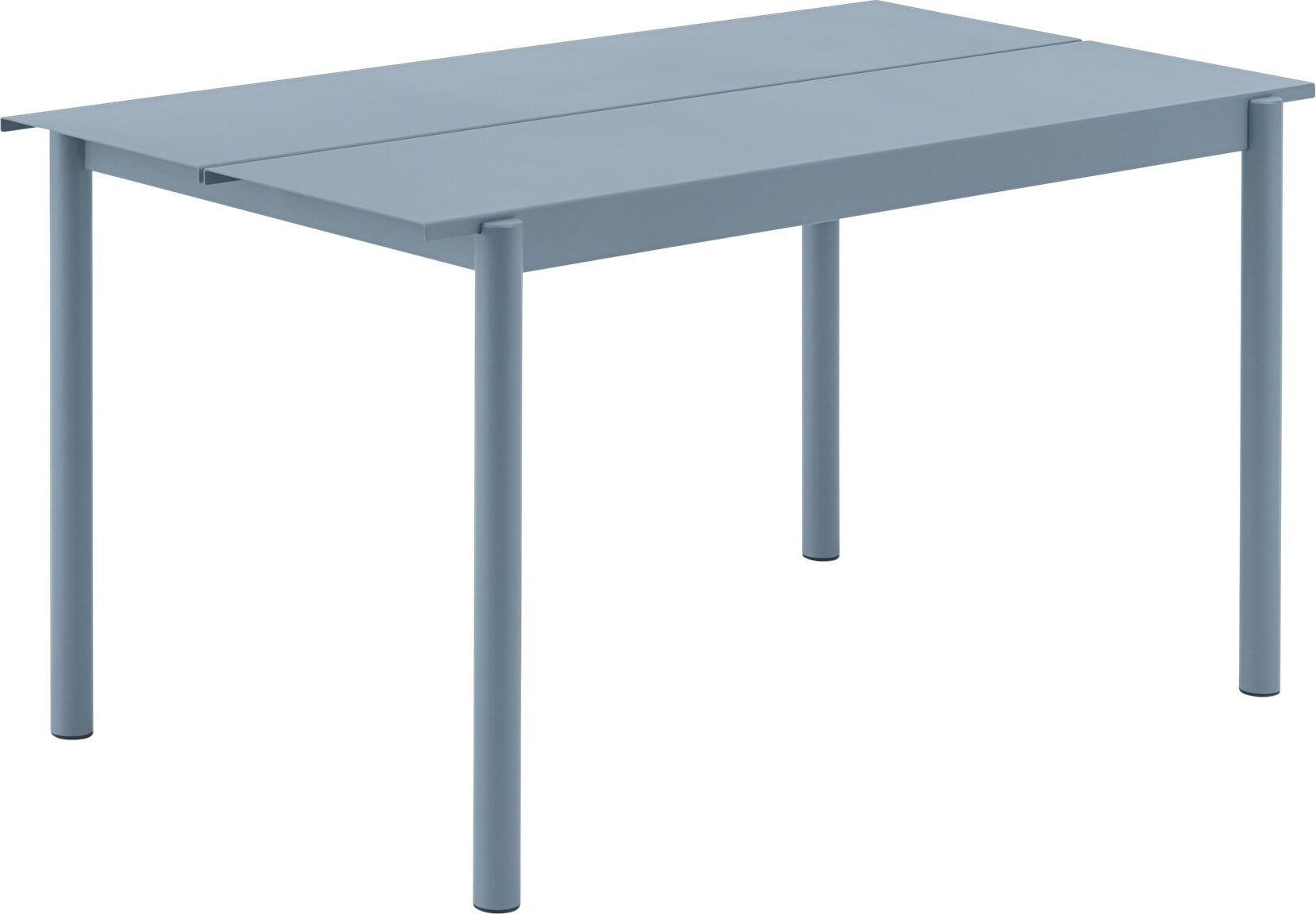 Linear Gartentisch 140 x 75 cm gedämpftes Blau