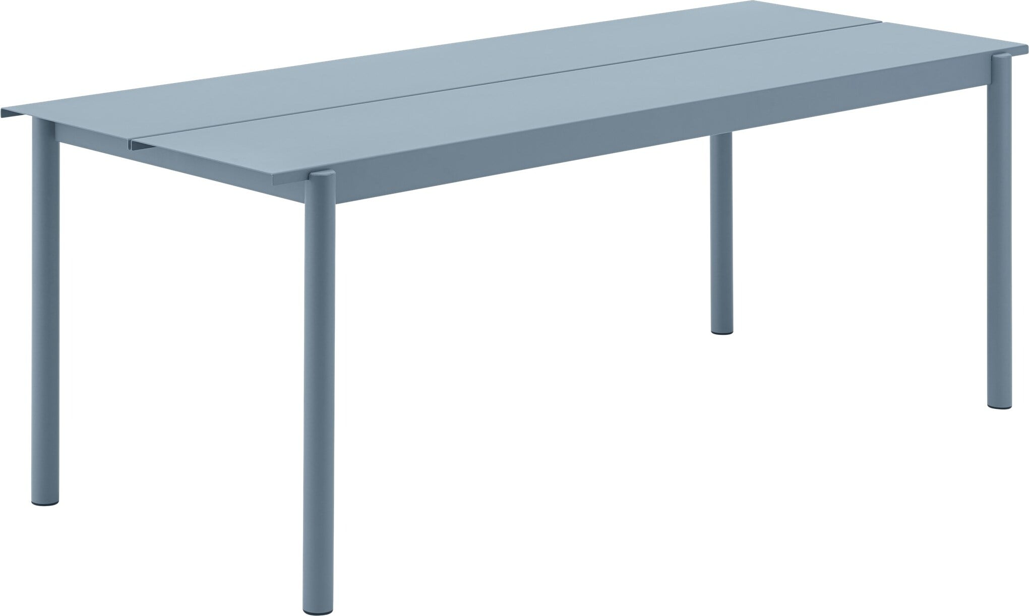Linear Gartentisch 200 x 75 cm gedämpftes Blau