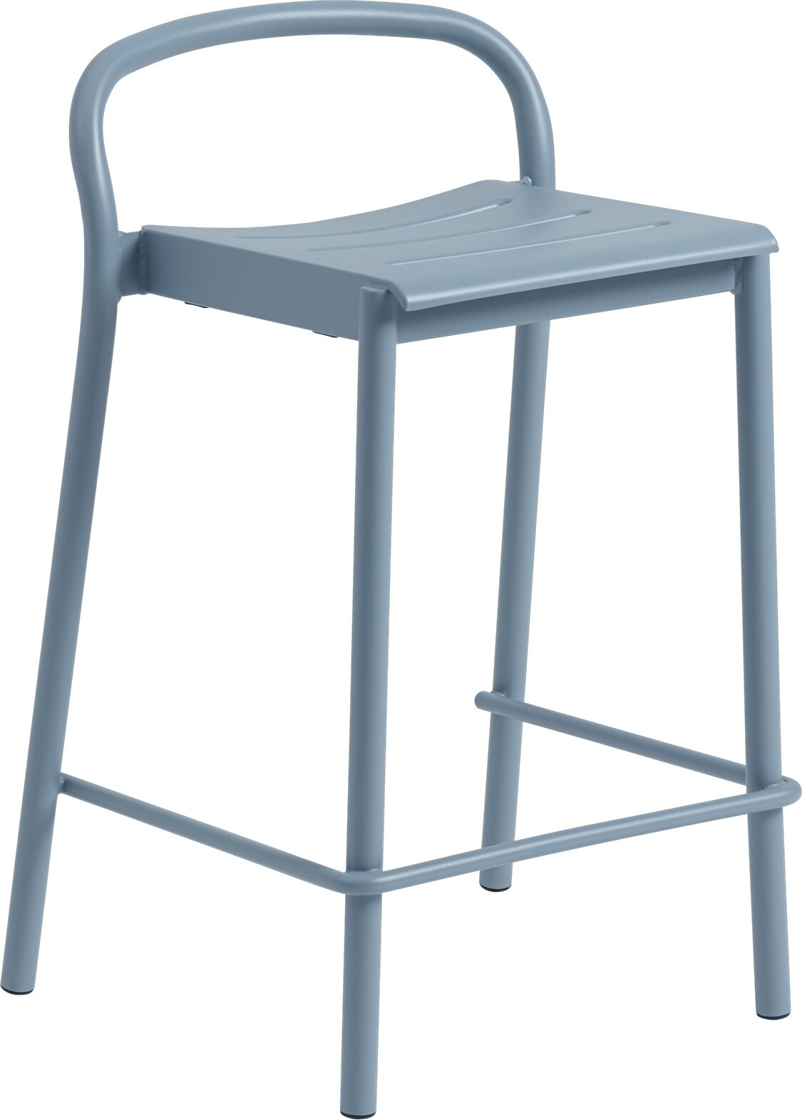 Linear Hocker 65 cm gedämpftes Blau