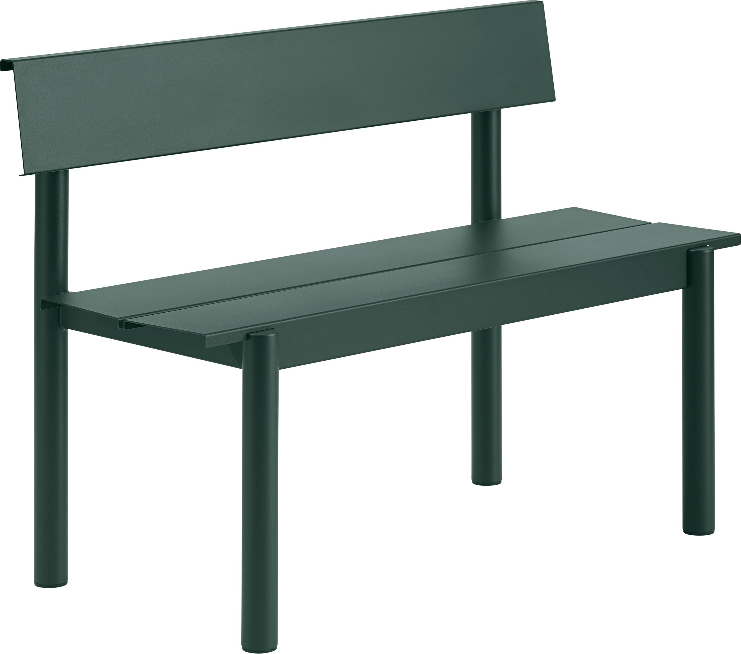 Linear Steel Gartenbank 110 cm, dunkelgrün