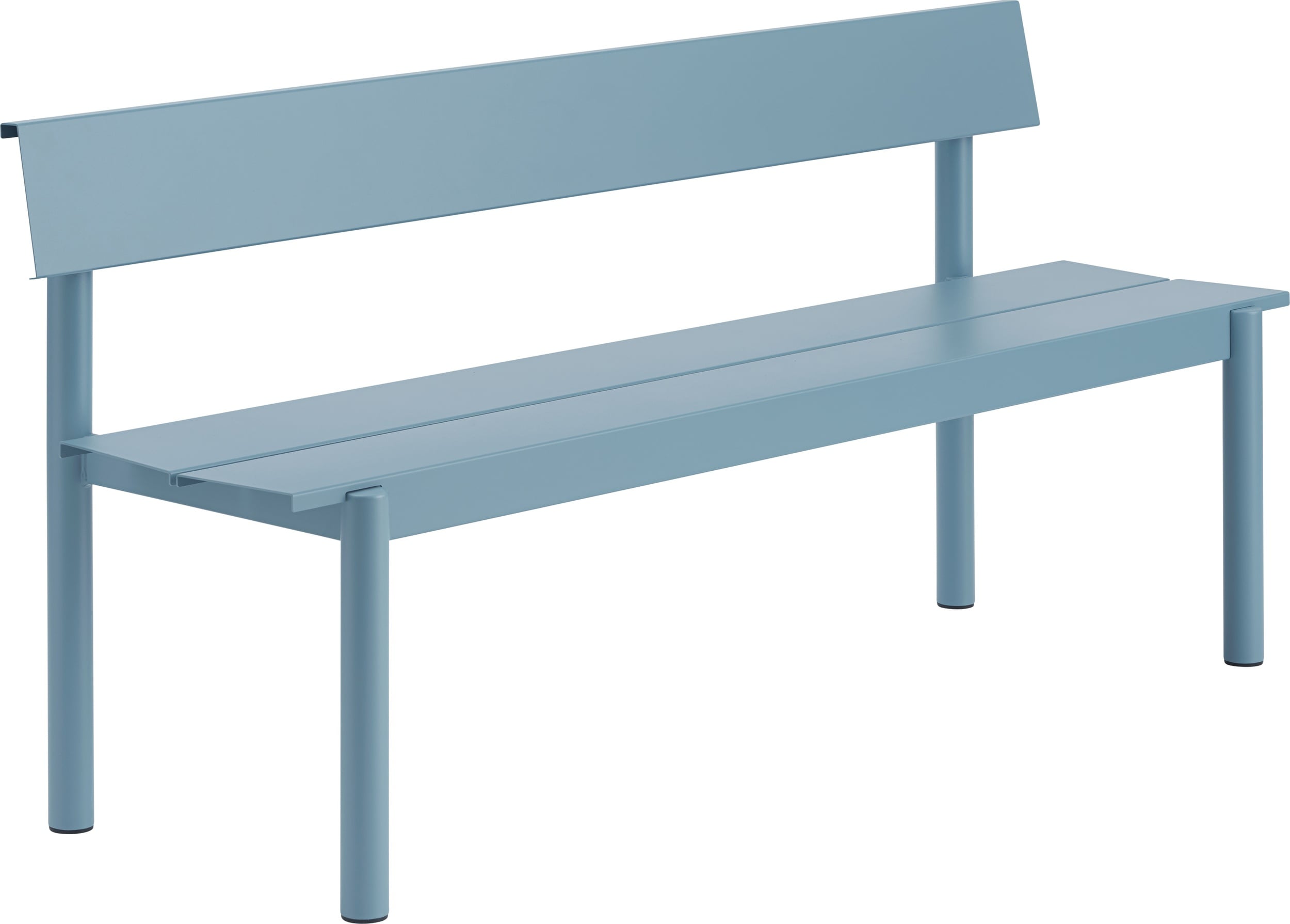 Linear Steel Gartenbank 170 cm, hellblau