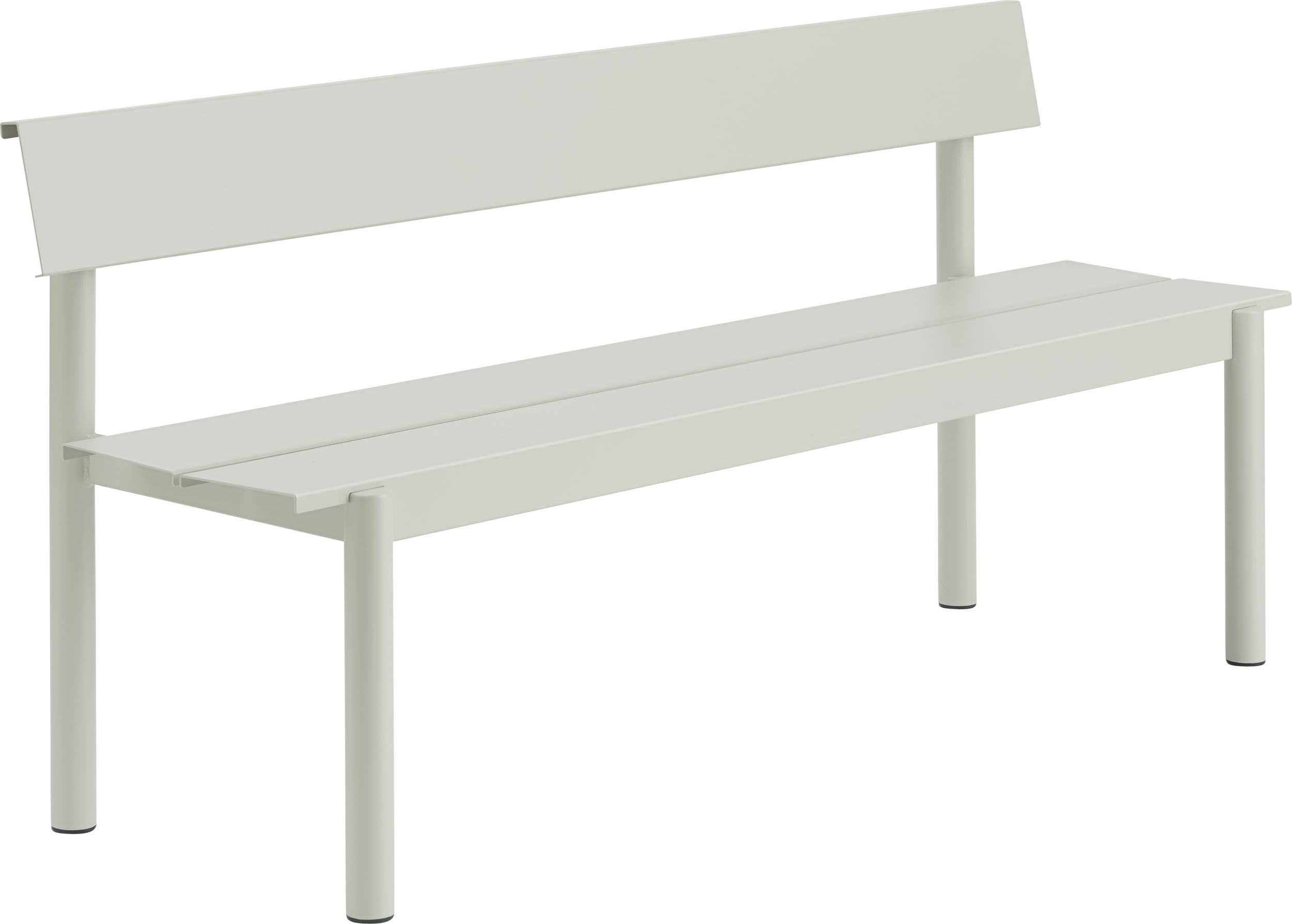 Linear Steel Gartenbank 170 cm, hellgrau