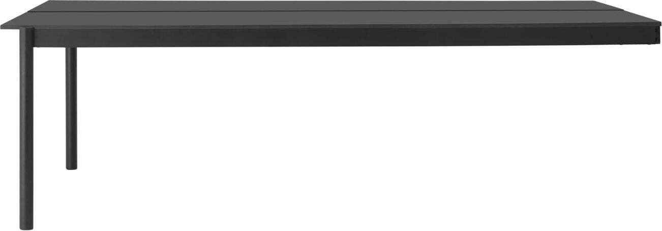 Linear System Seitenmodul für Tisch 240 cm schwarz Nanolaminat