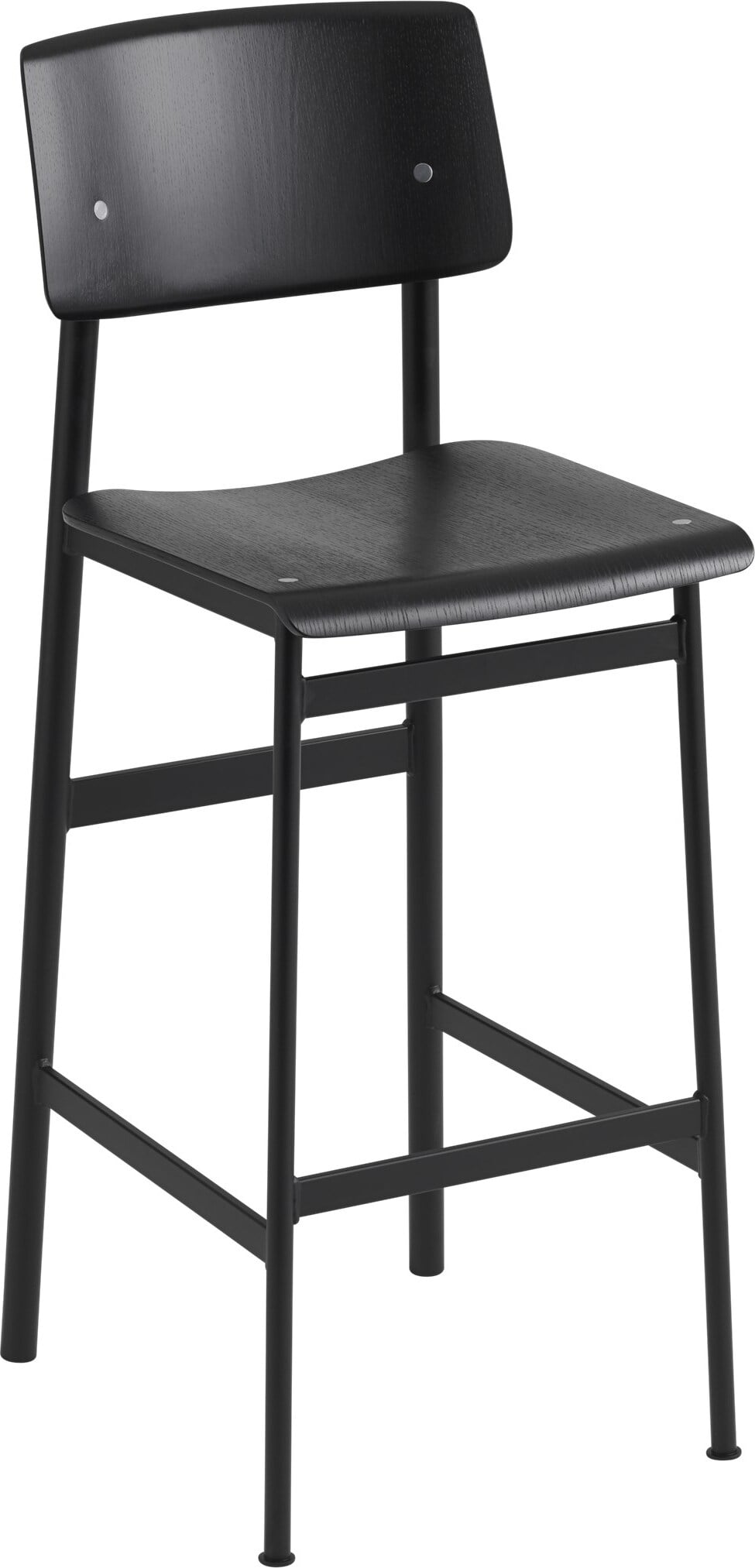 Loft Barhocker 75 cm schwarz schwarze Beine