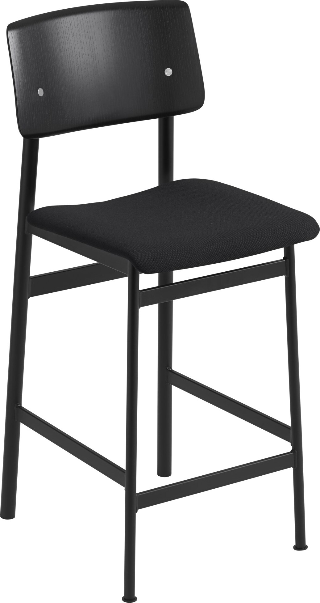 Loft Hocker 65 cm schwarz schwarze Beine