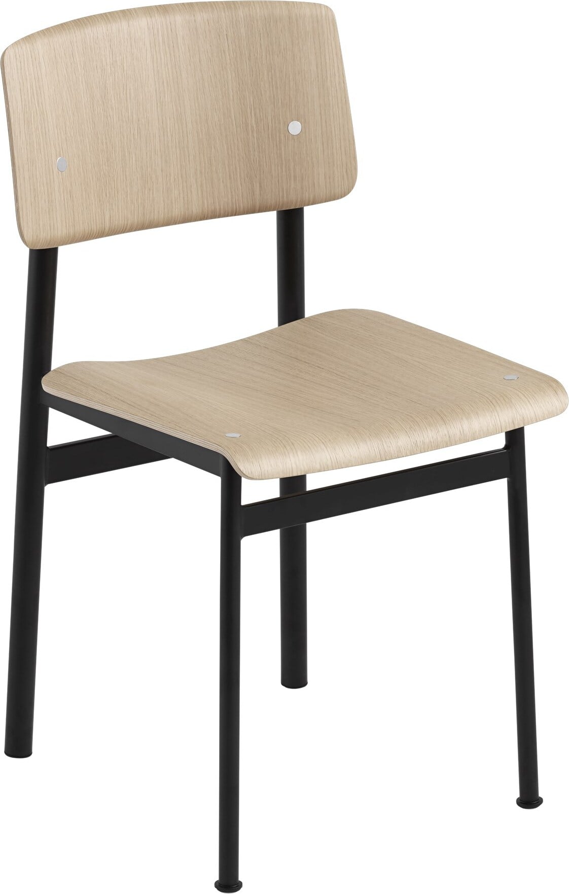 Loft Stuhl helle Eiche schwarze Beine
