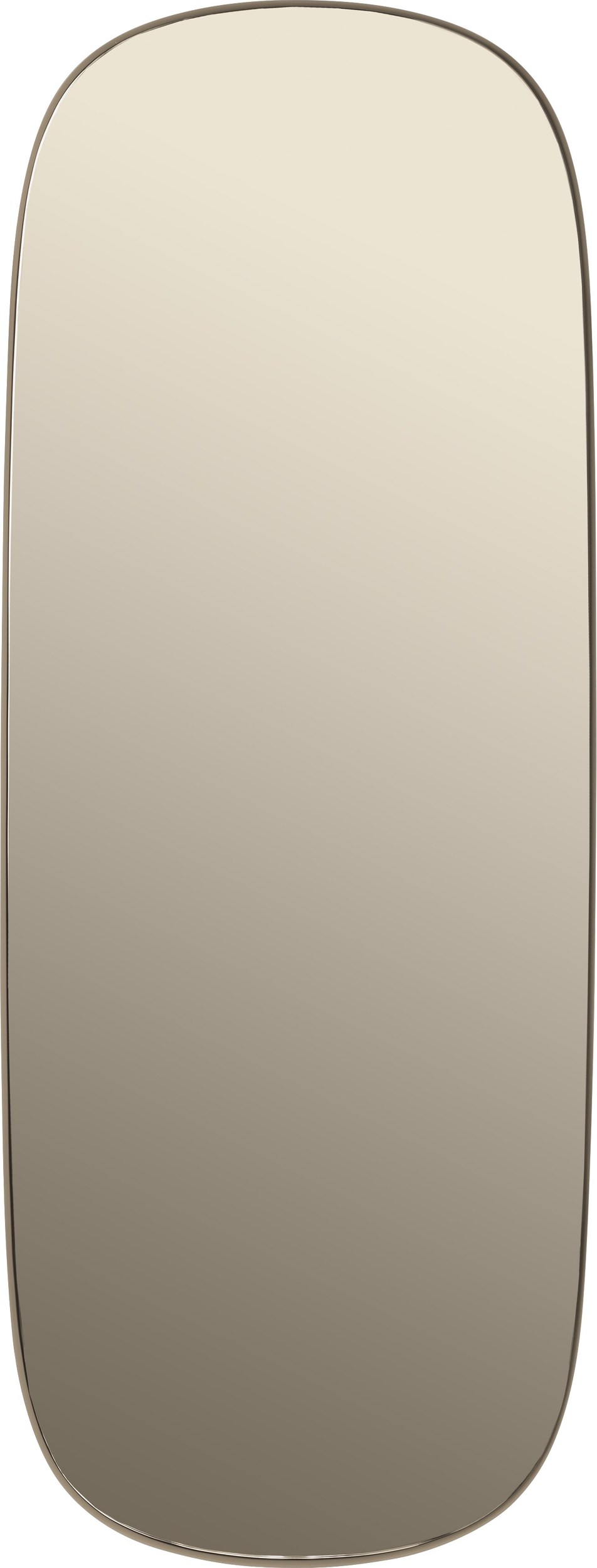 Lustro ścienne Framed L taupe ze szkłem taupe