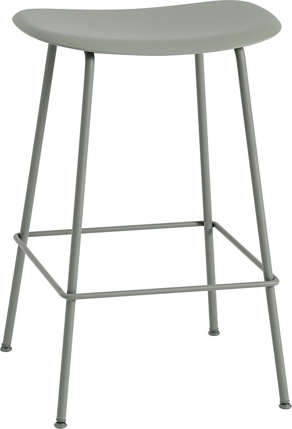Malá stolička Fiber Tube 65 cm sivo-zelená