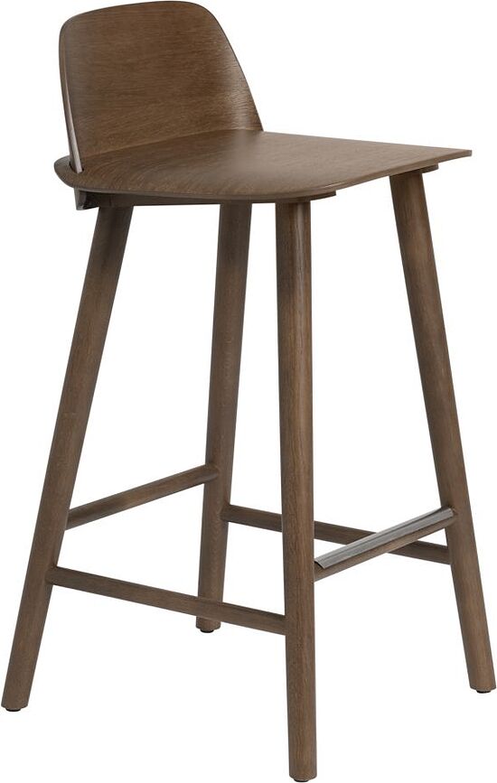 Malá stolička Nerd s chráničom podnožky 65 cm tmavohnedá