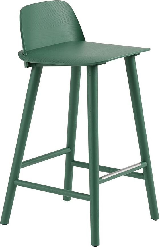 Malá stolička Nerd s chráničom podnožky 65 cm zelená