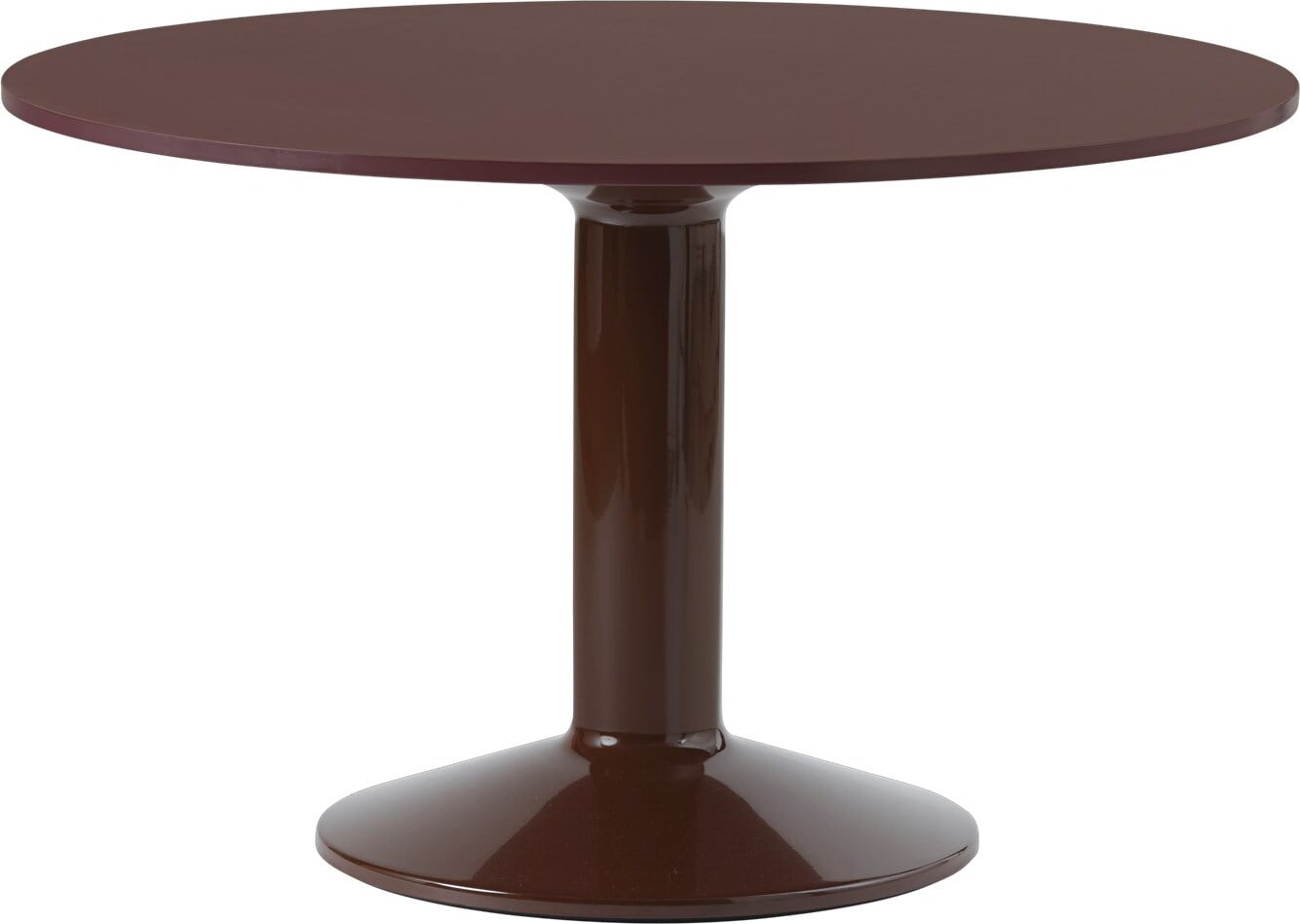 Midst Tisch 120 cm rund rot Linoleum