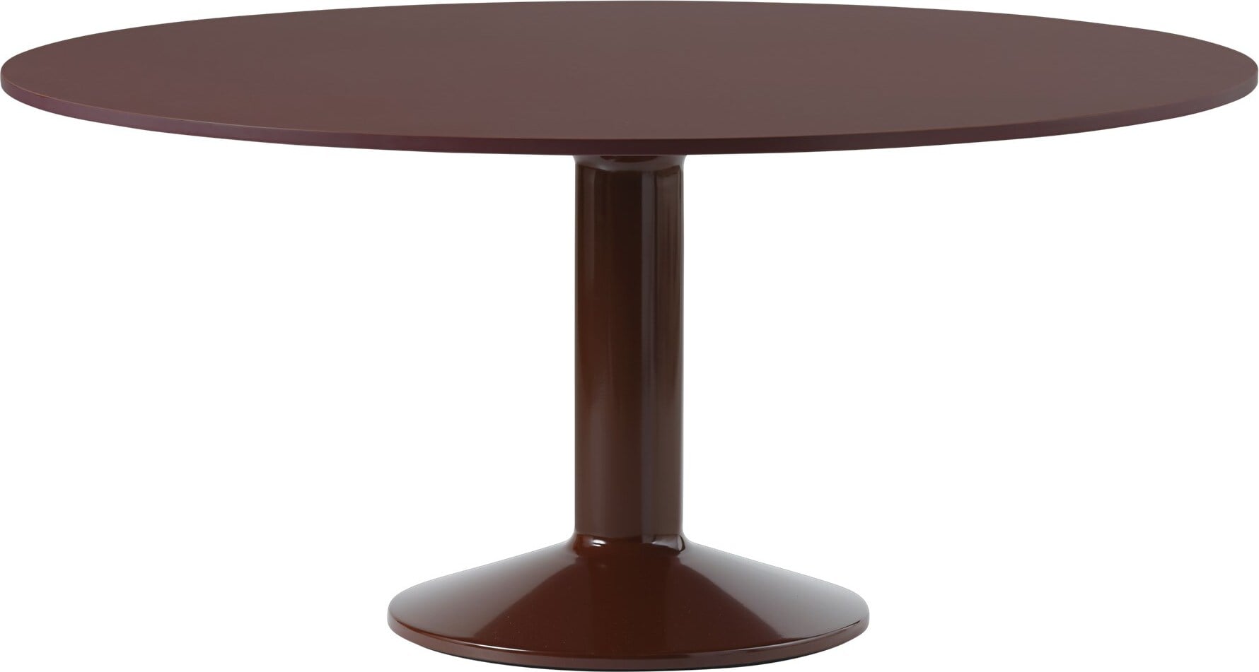 Midst Tisch 160 cm rund rot Linoleum