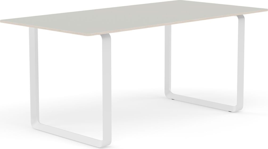 Muuto Tisch 170 x 85 cm grau weiße Beine