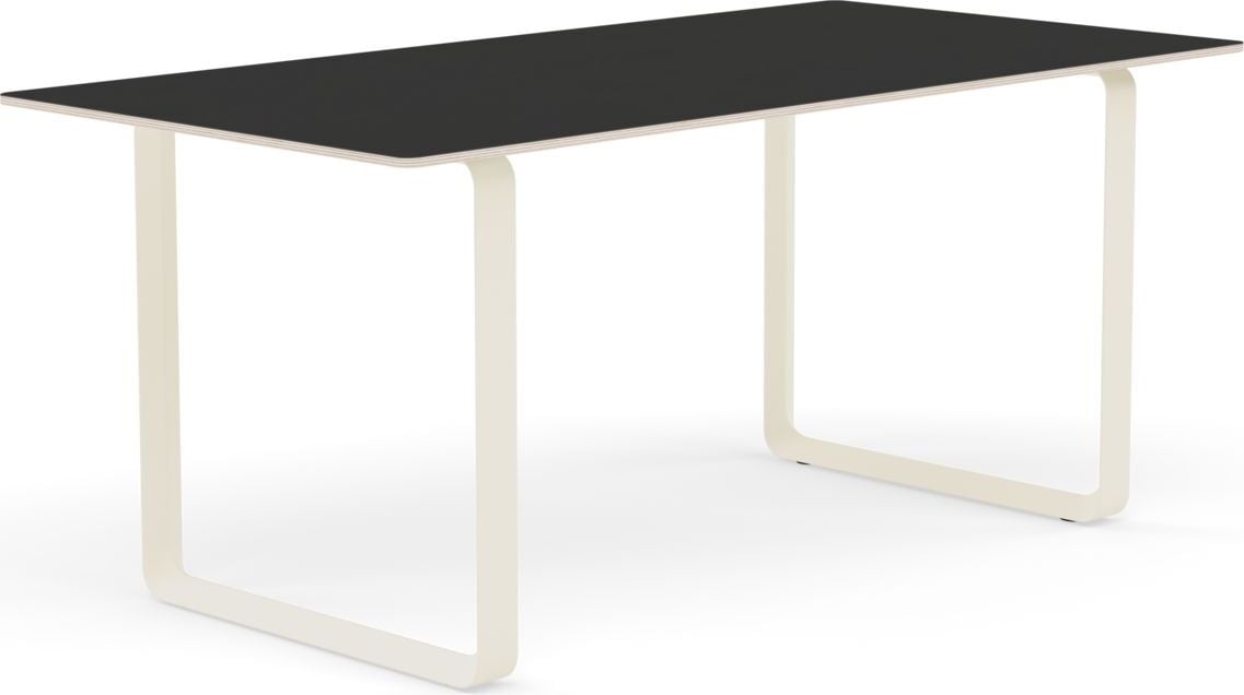 Muuto Tisch 170 x 85 cm schwarz sandfarbene Beine