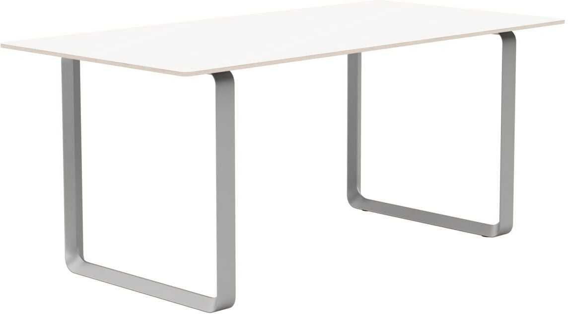 Muuto Tisch 170 x 85 cm weiß laminiert graue Beine