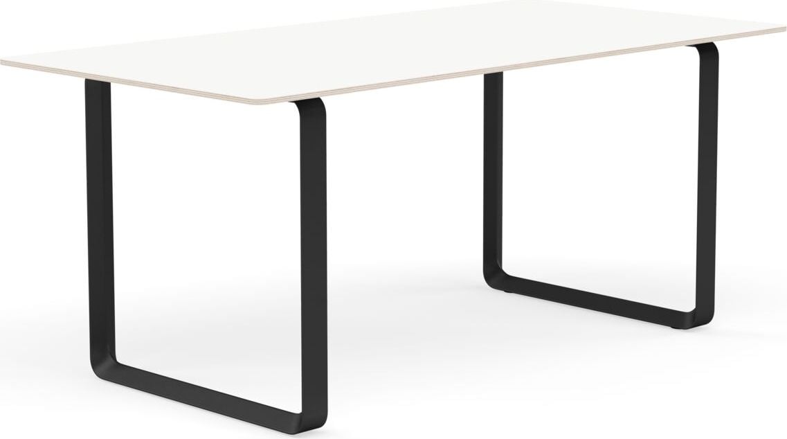 Muuto Tisch 170 x 85 cm weiß laminiert schwarze Beine
