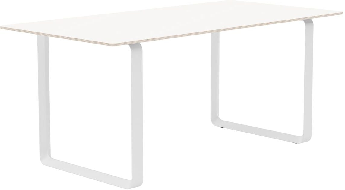 Muuto Tisch 170 x 85 cm weiß laminiert weiße Beine