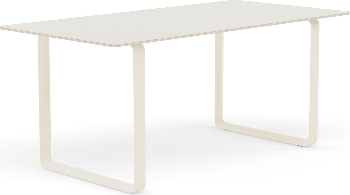 Muuto Tisch 170 x 85 cm weiß sandfarbene Beine