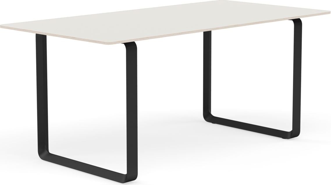 Muuto Tisch 170 x 85 cm weiß schwarze Beine