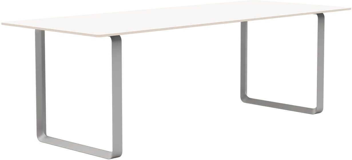Muuto Tisch 225 x 90 cm weiß laminiert graue Beine