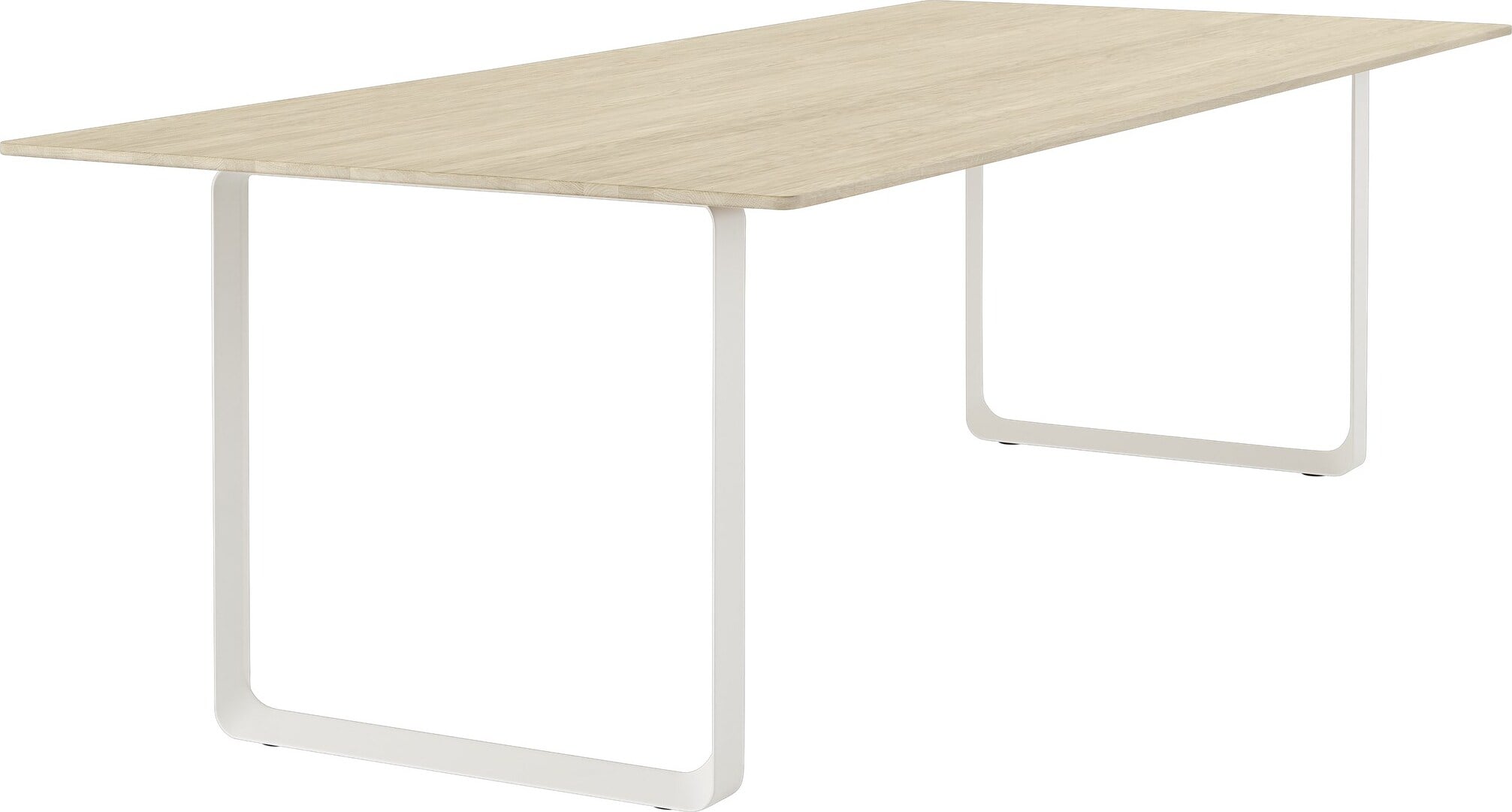 Muuto Tisch 255 x 108 cm helle Eiche weiße Beine