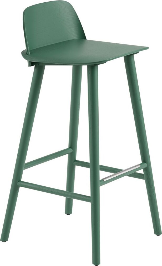 Nerd Barhocker 75 cm grün mit Fußstützenschutz-Element