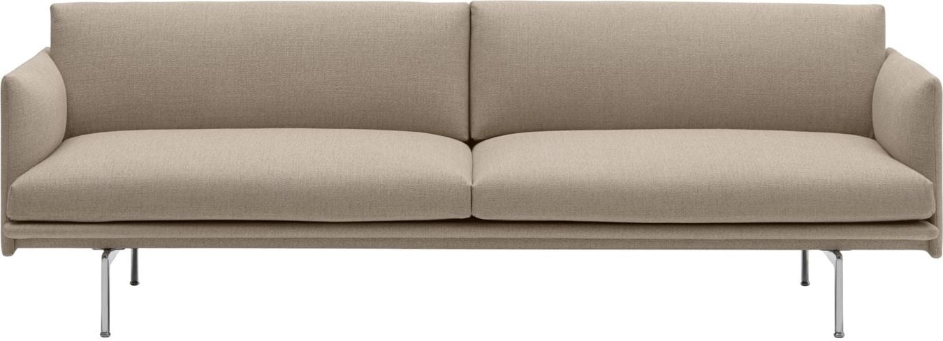 Outline Ecriture 240 Dreier-Sofa Beine Aluminium